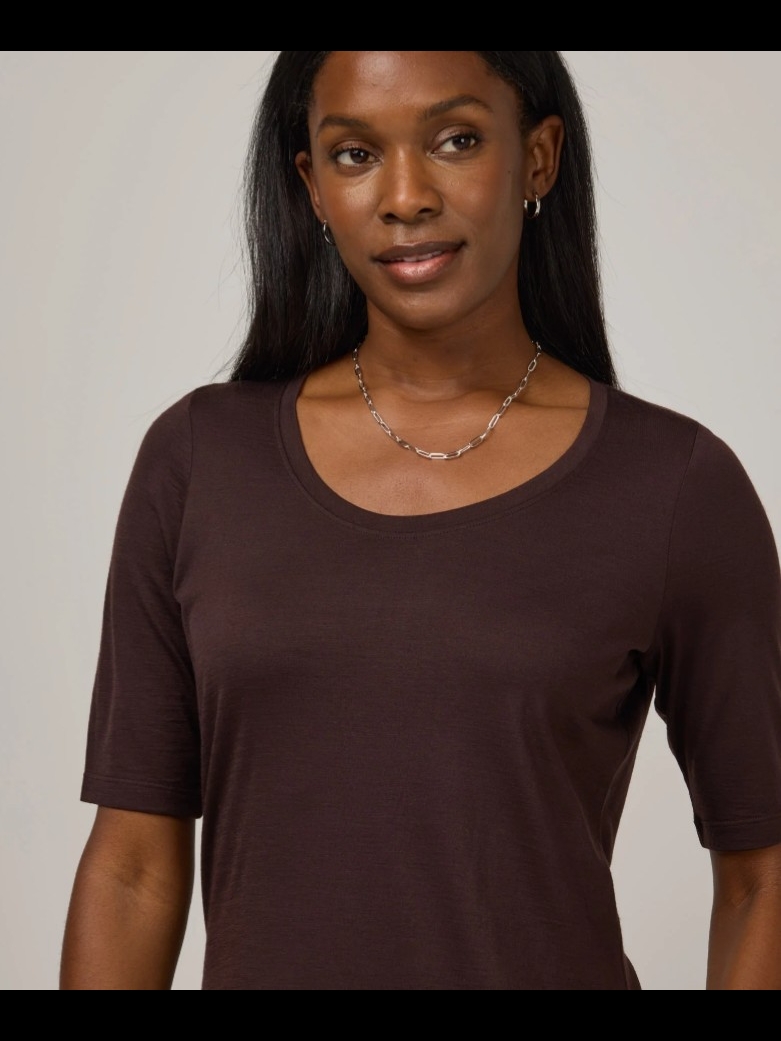 Nwt Wool&/Wooland Chloe Fitted Dress In Espresso — image 2 of 3